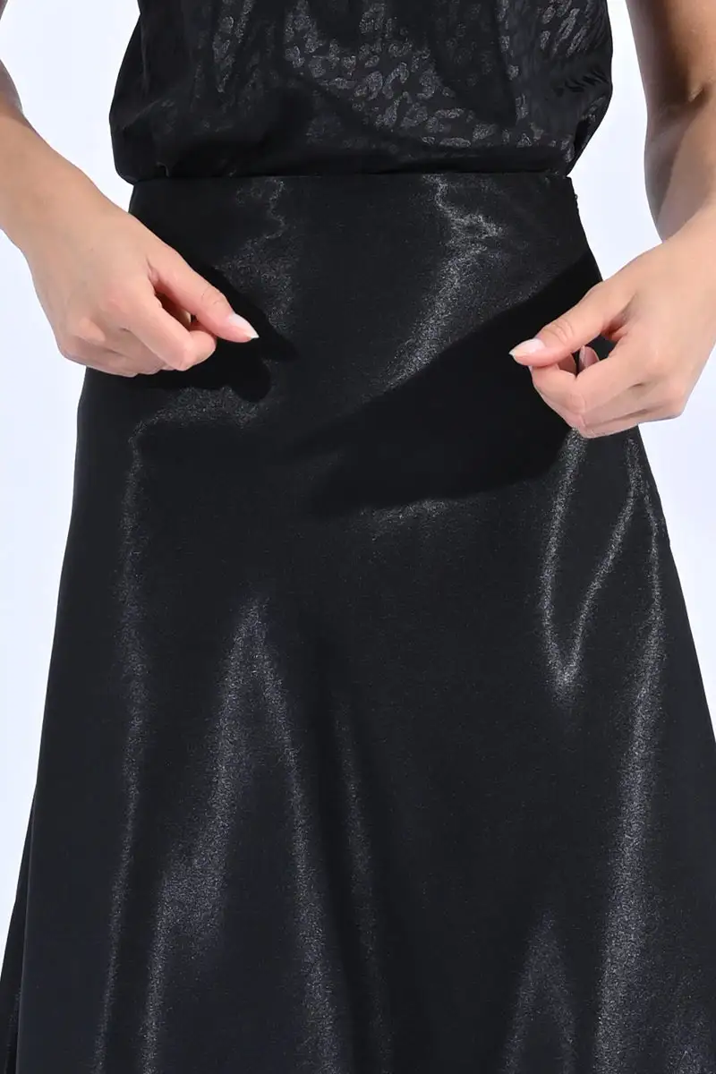 Satin Slip Midi Skirt