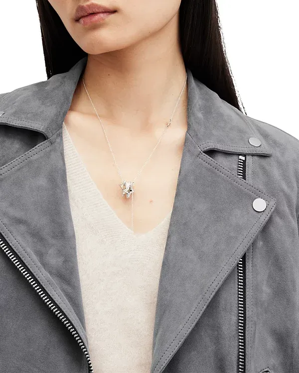 Grey Long Sleeves Biker Jacket