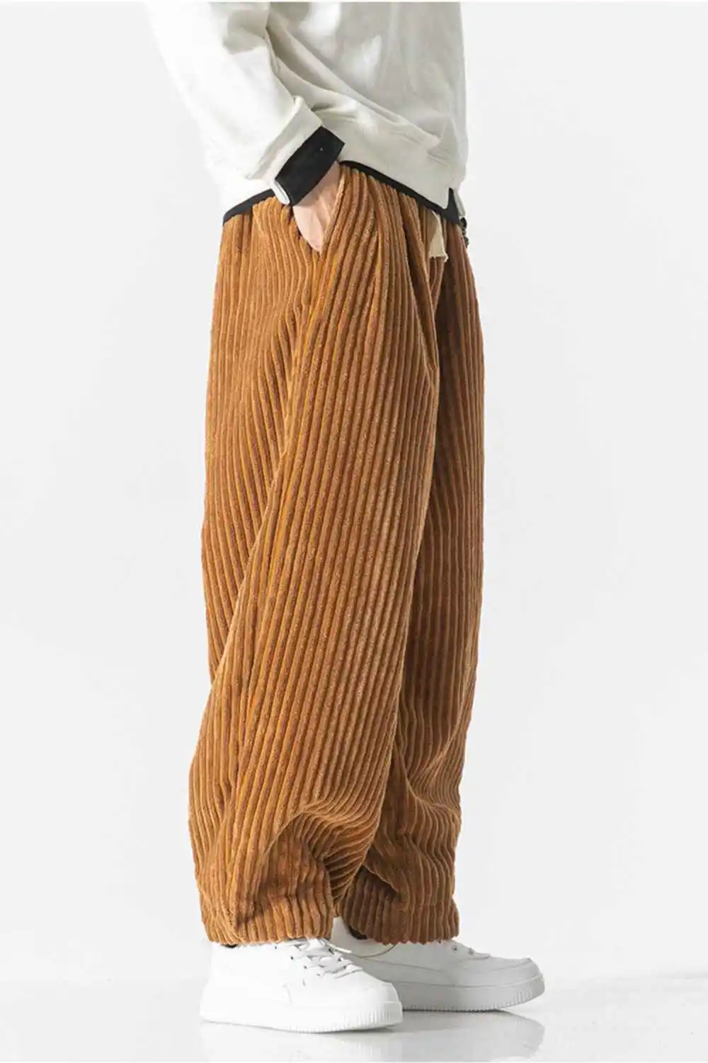 Corduroy Wide Leg Casual Pants