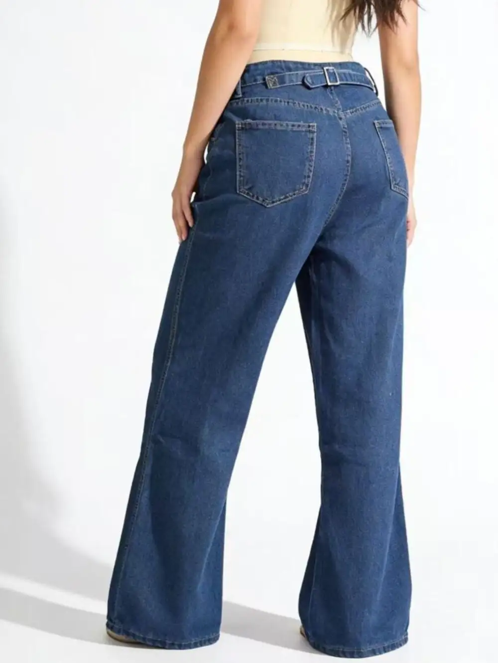 Modern High Waist Wide Leg Denim Jeans