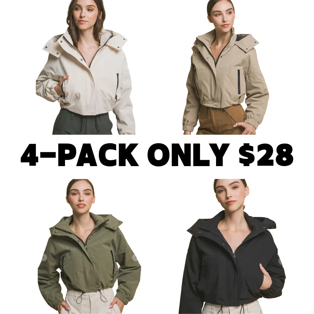Women's Beige Cropped Utility Jacket  - Stylish & Functional for All Seasons