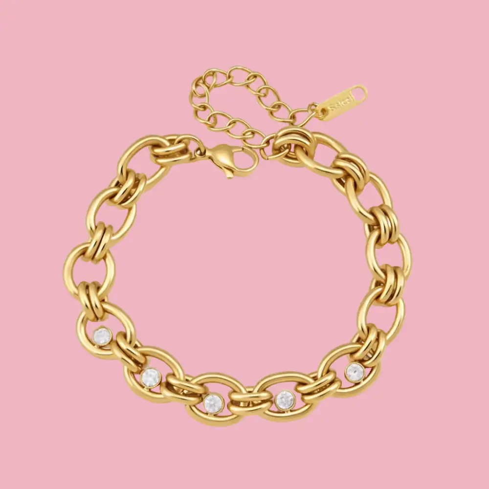 Eye-Motif Zirconia Bracelet