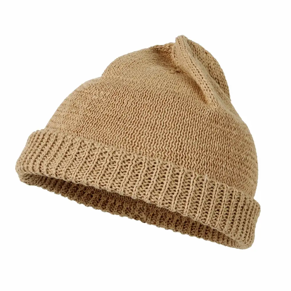 Straw Cotton Beanie Hat