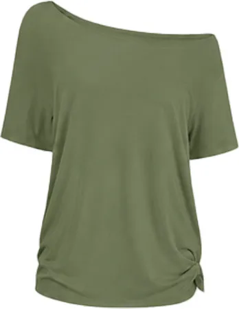 omen's Solid Color Tee Top