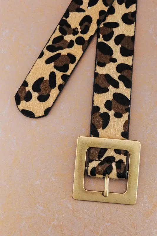 Oversized Square Buckle Belt