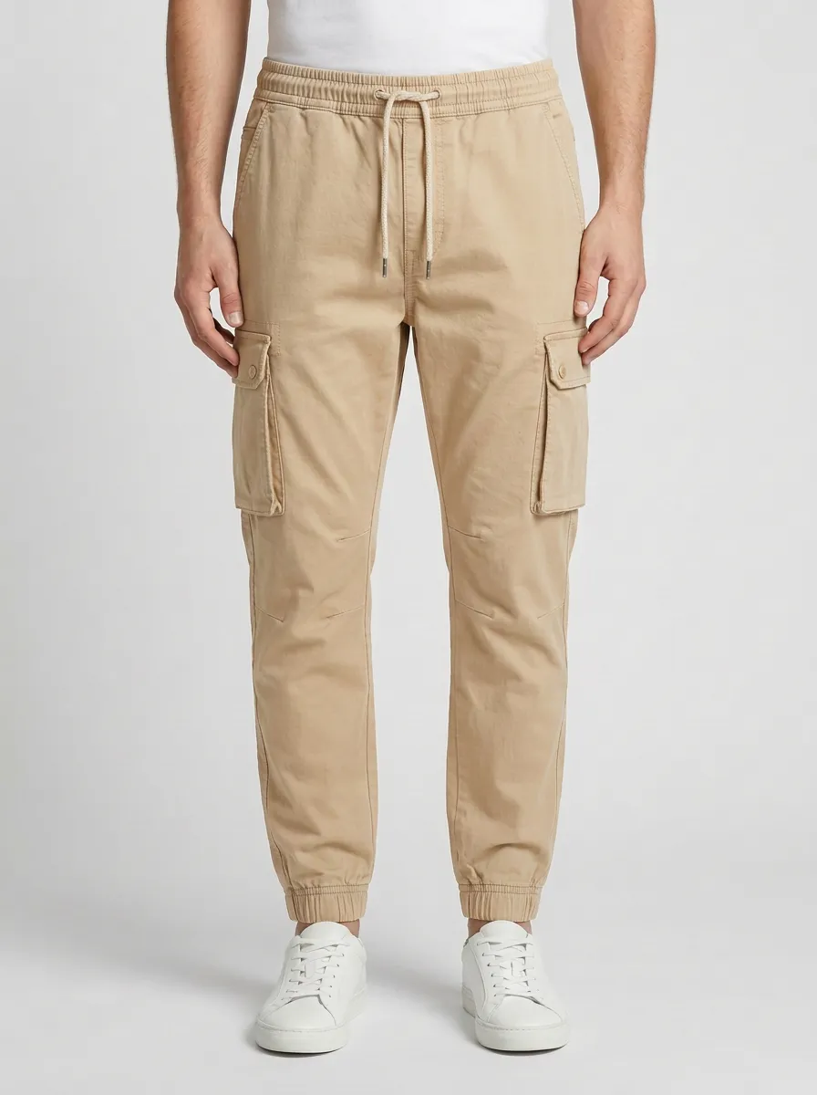 Utility Multi-Pocket Drawstring Men's Cargo Pants