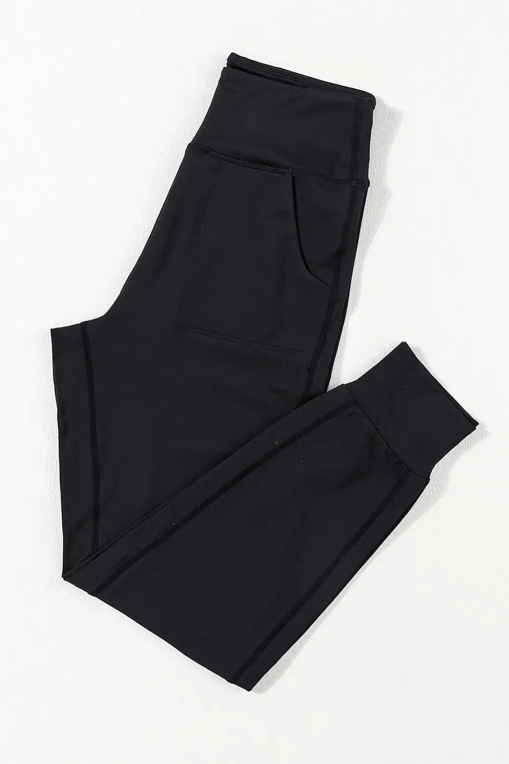 Refined High-Waist Pocketed Jogger Pants