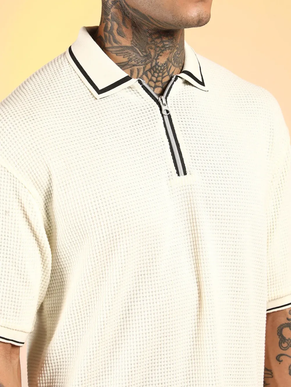 White Half Sleeve Polo T-Shirt