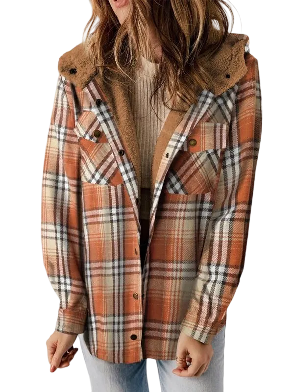 Warm Plaid Pocket Coat for Everyday Style