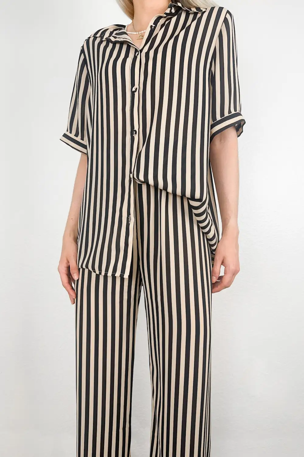 Soft Striped Pant Set