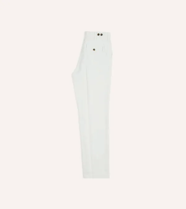 Daily Ecru Cotton Flat Front Chino