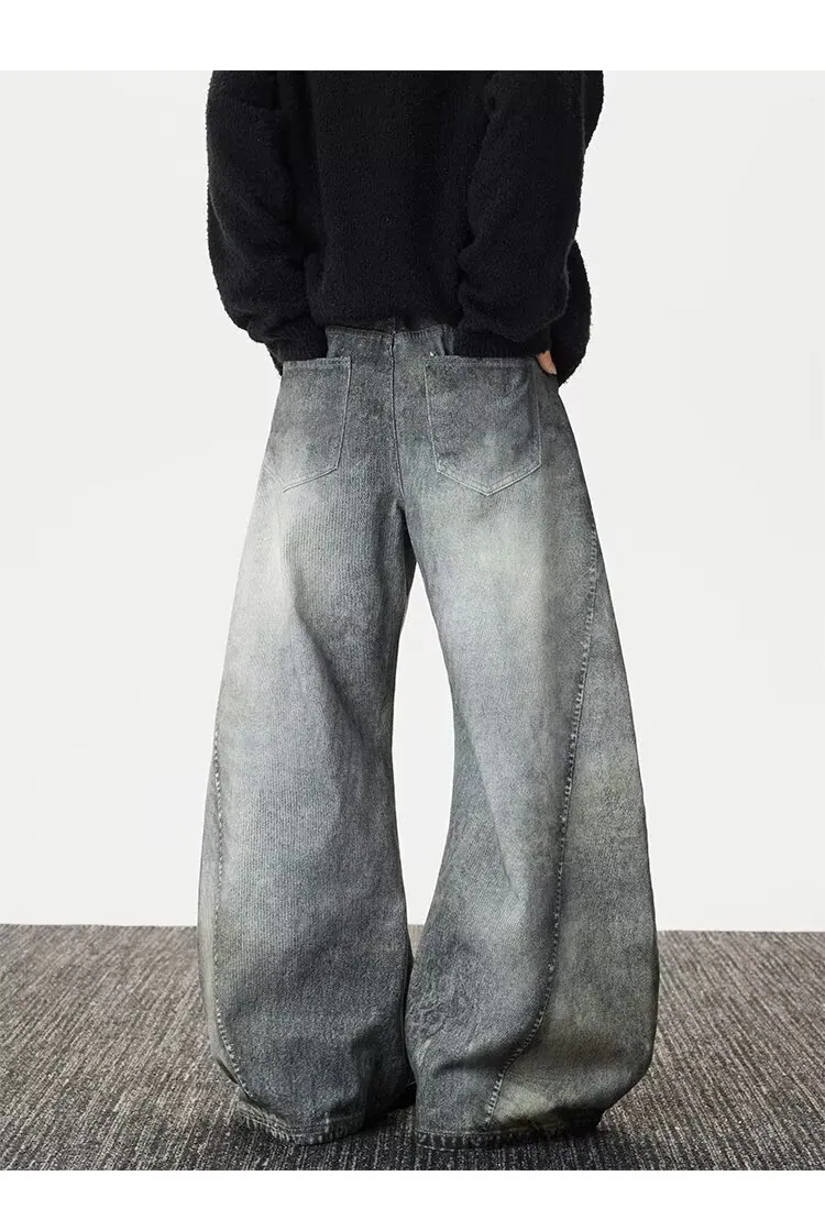 Niche Smoky Grey Slash Denim Jeans