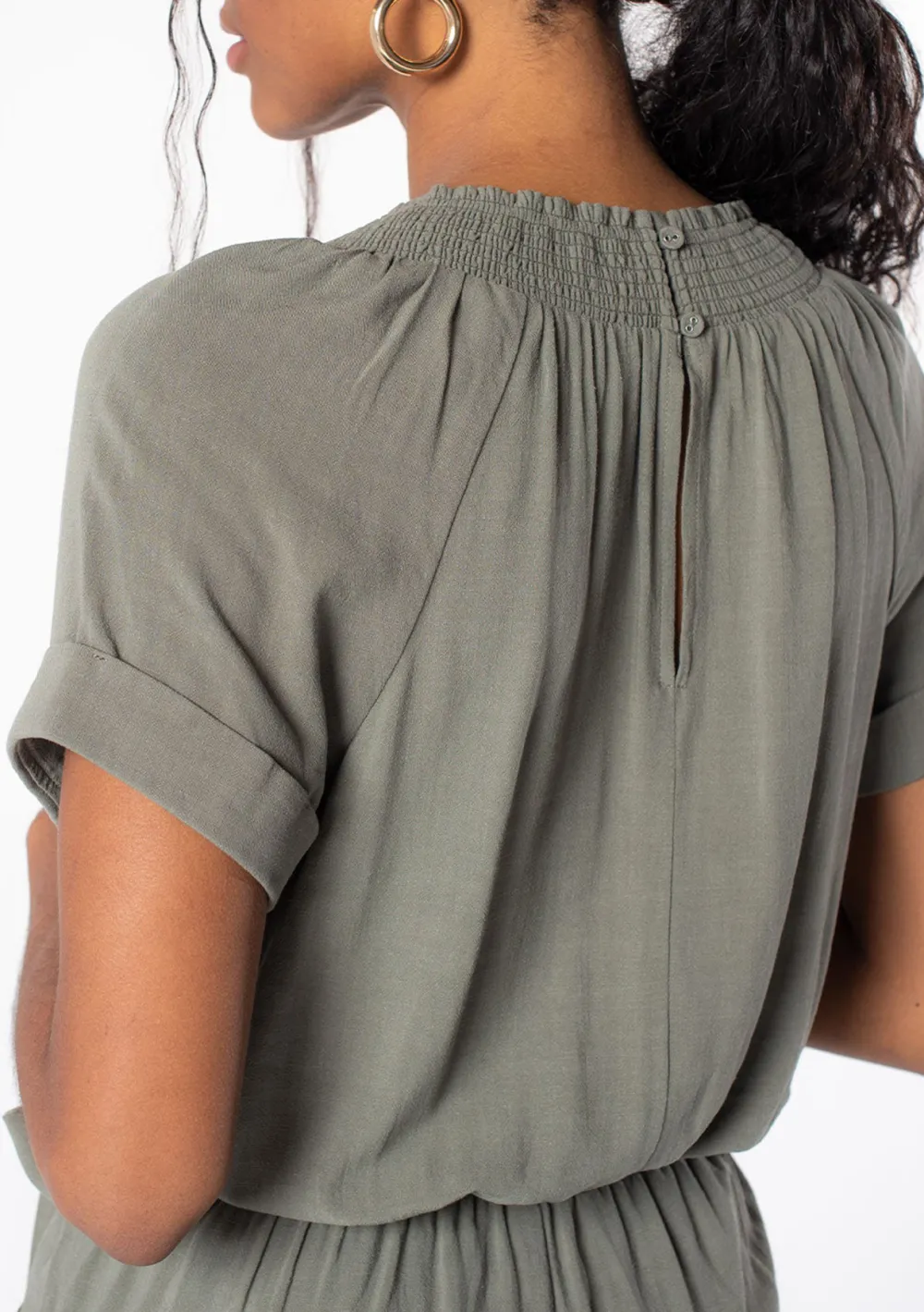 Tied Short Sleeve Romper