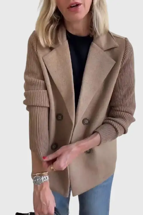 Double-Breasted Structured Blazer