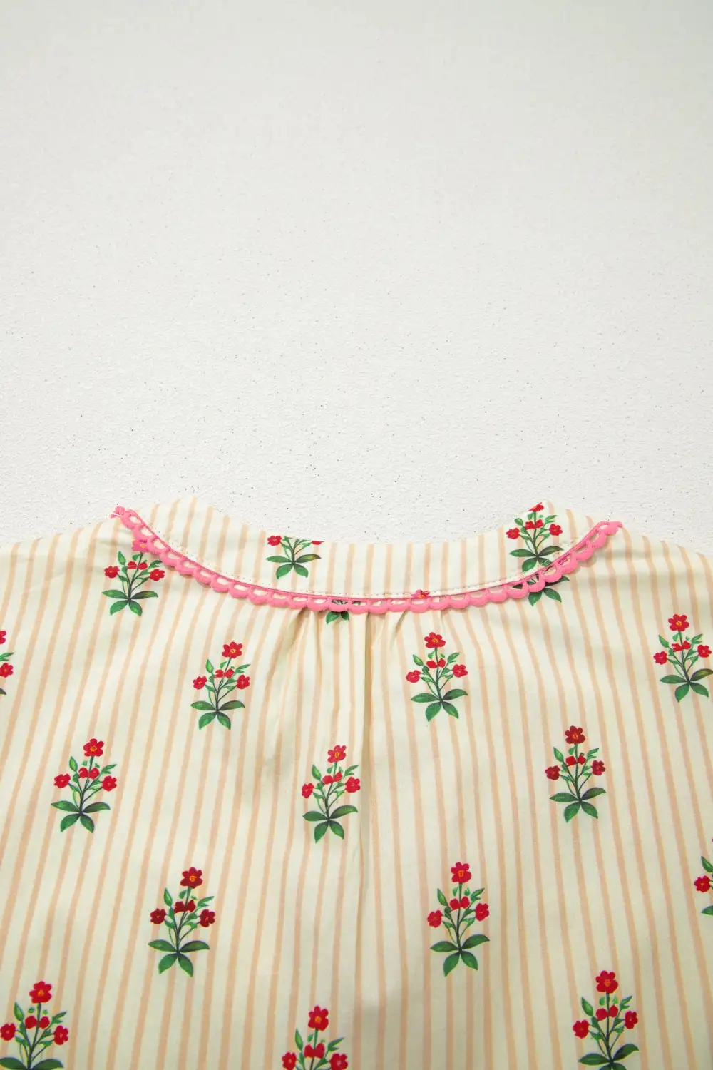 Floral Striped Ruffle Dress Casual