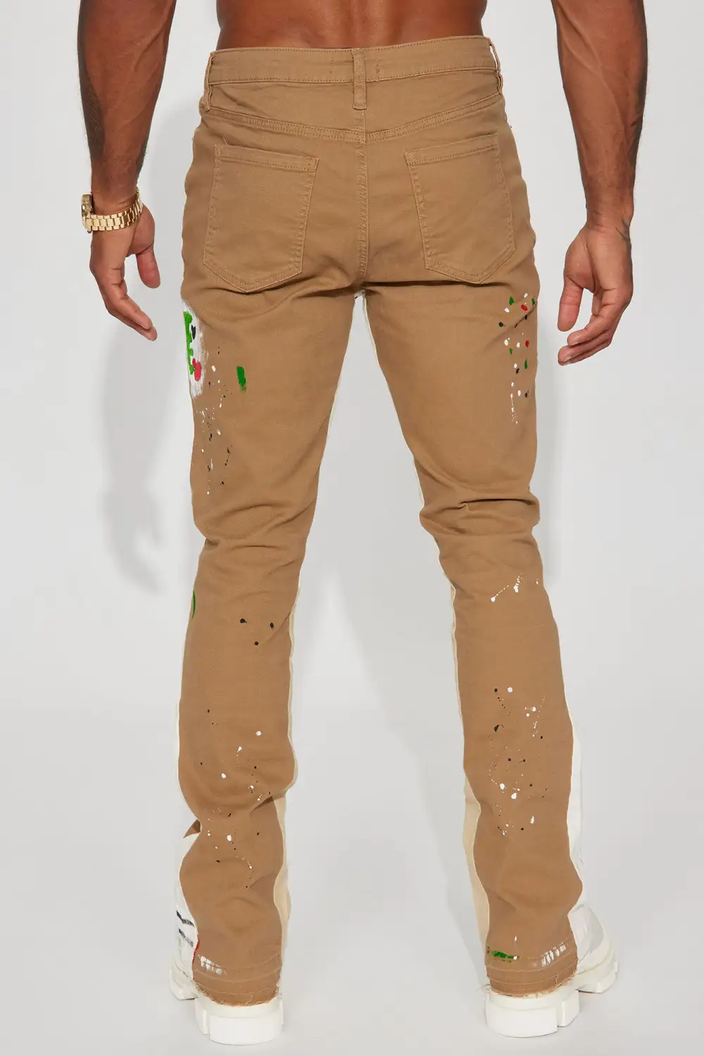 Art Graphic Slim Stacked Flared Pants