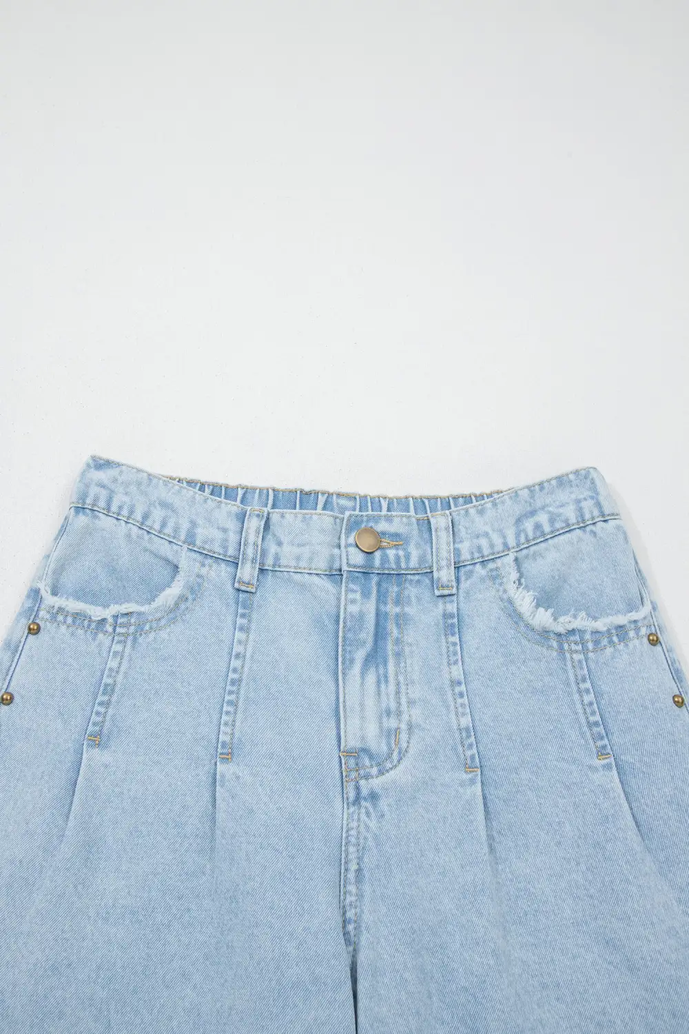 Wide Leg Slit Denim Jeans