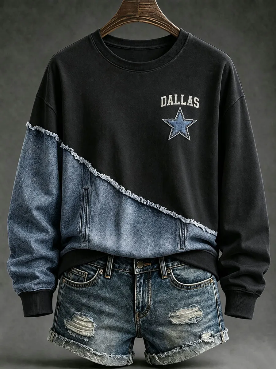 Women's Game Day Football Graphic Casual Sweatshirt