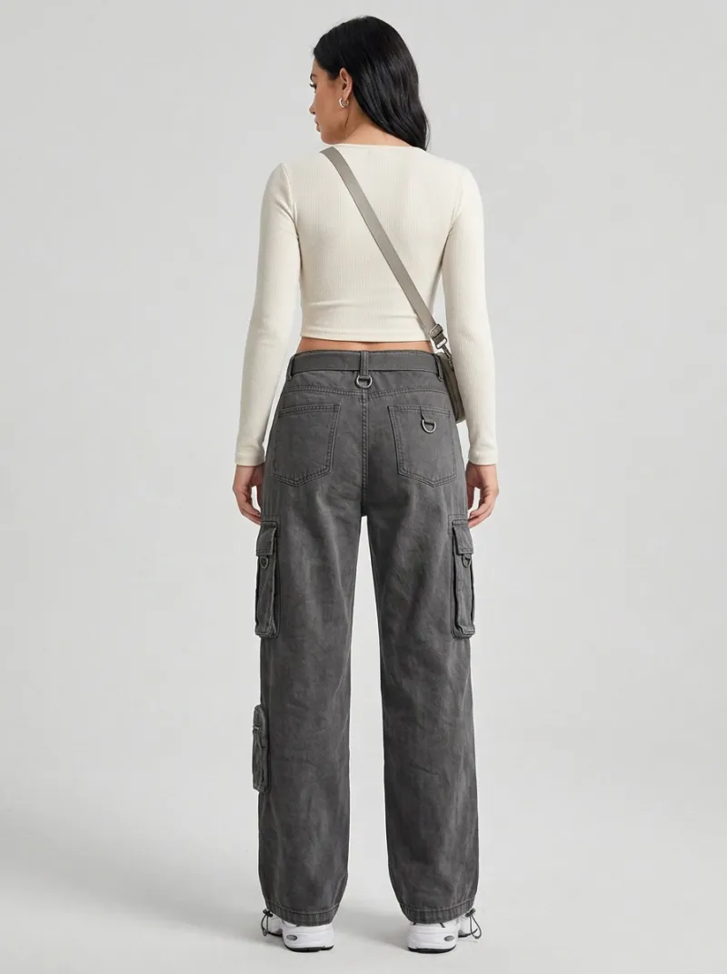 Functional Utility Style Multi Pocket Finish Women's Multi Pocket Cargo Pants