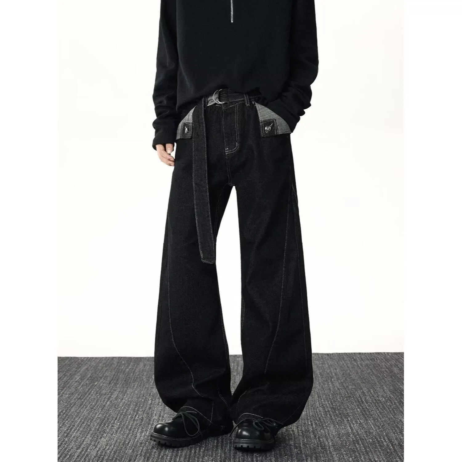 Hip-Hop Deconstructed Patchwork Slash Jeans