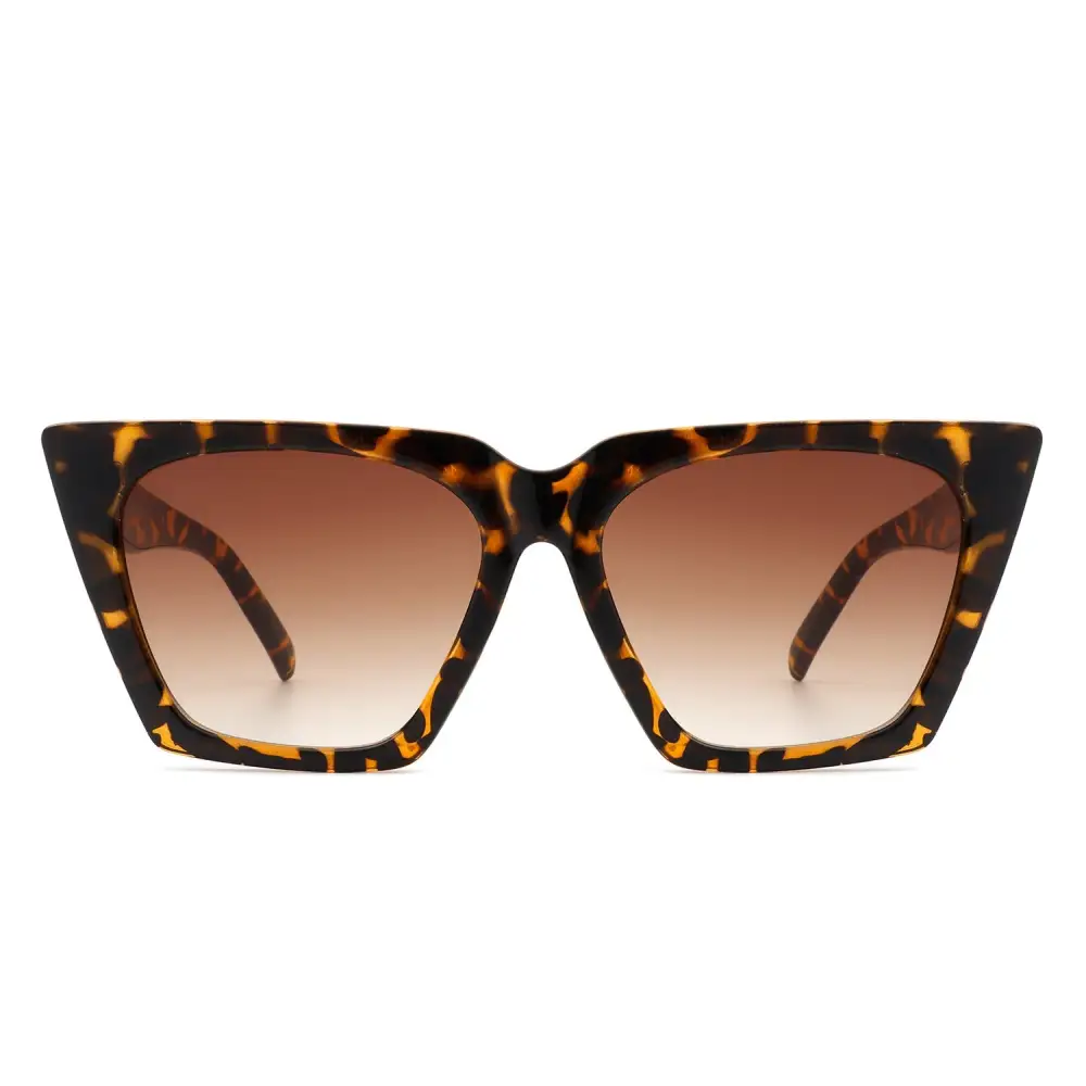Curved Cat Eye Square Frame Sunglasses