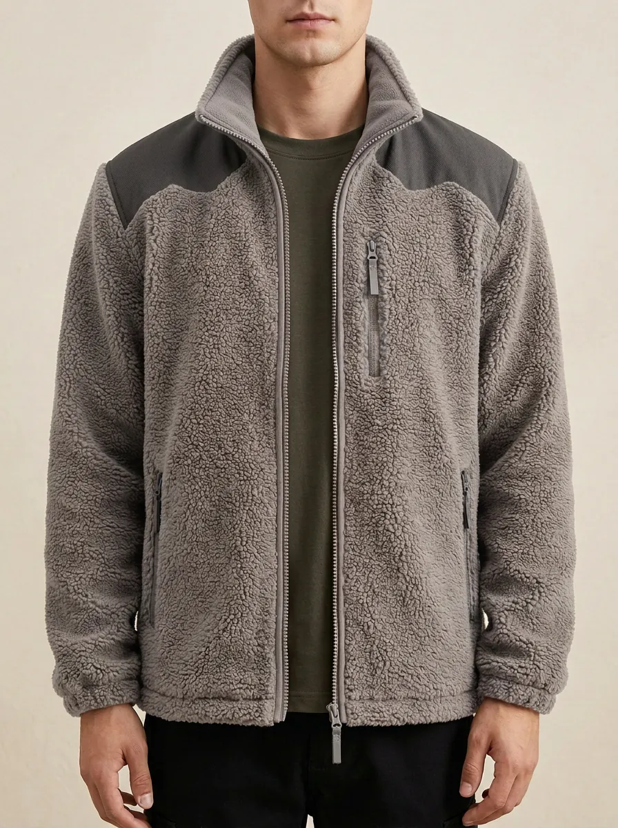 Sherpa Fleece Zip Jacket