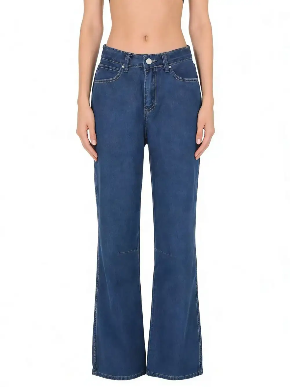 Modern High Waist Wide Leg Denim Jeans