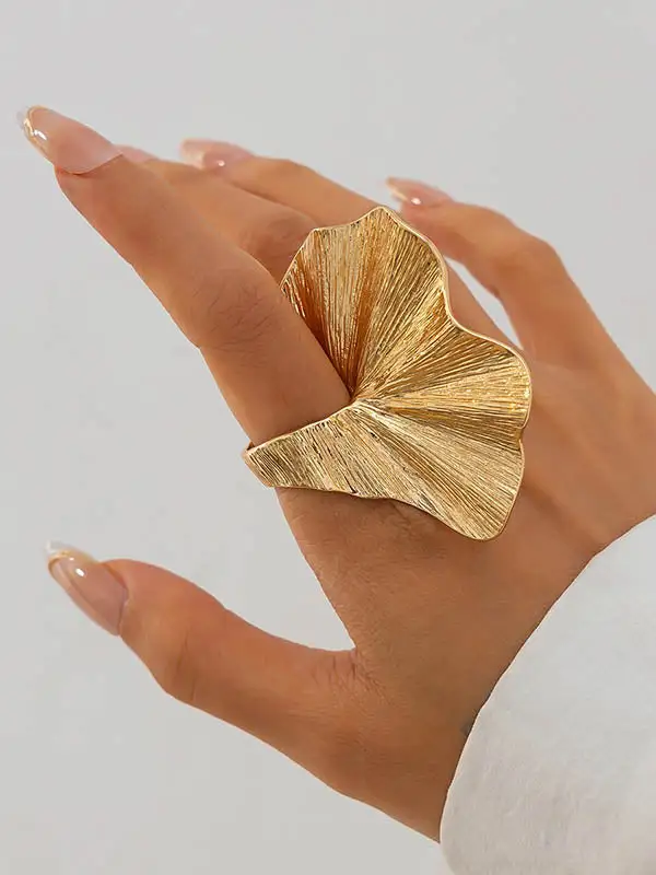 Geometric Statement Alloy Ring