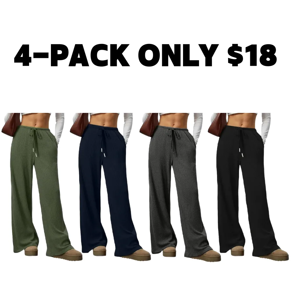 High Waist Comfortable Wide Leg Casual Jogging Pants,Ideal for Everyday Wear