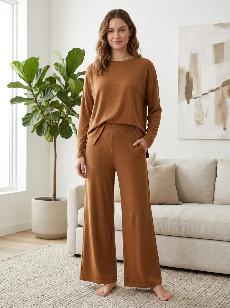 Easygoing Homewear Women's Wide Leg Relaxed Set
