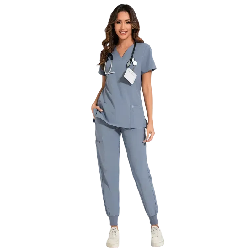 Women's Medical Suit - V-neck Top and Sweatpants