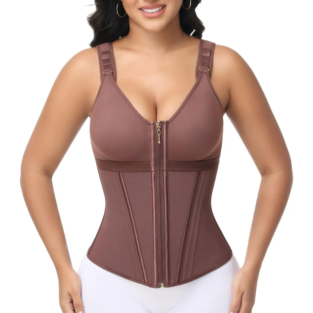 Women's Waist Trainer Corset In Mocha