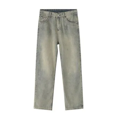 Breezy Washed Pocketed Stretch Straight Leg Jeans