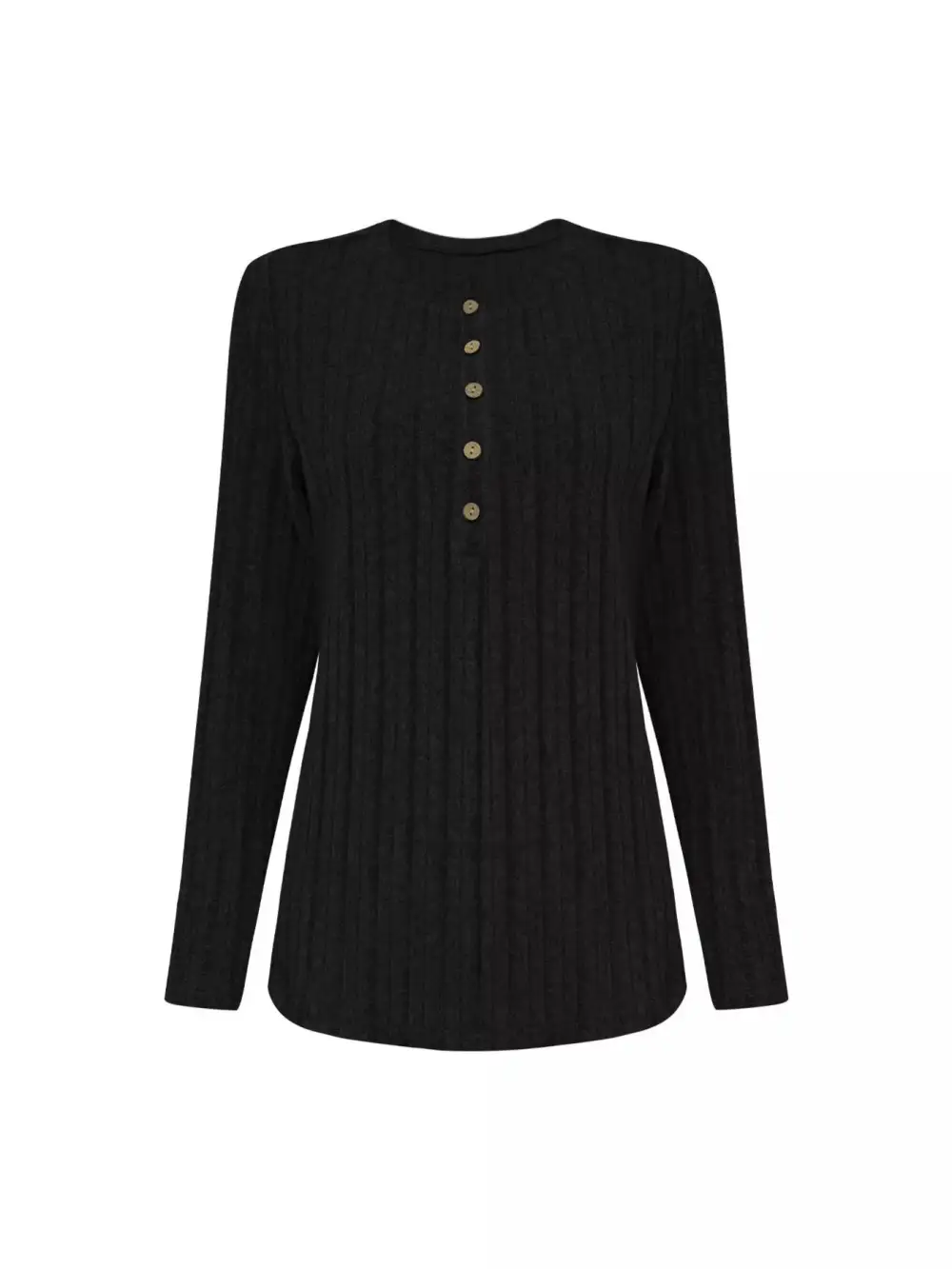 Plus Size Ribbed Knit Button Front Top and Pants Set