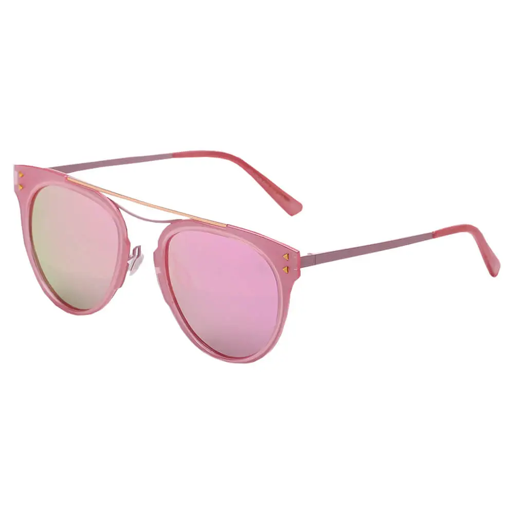 Polarized Brow Bar Round Sunglasses