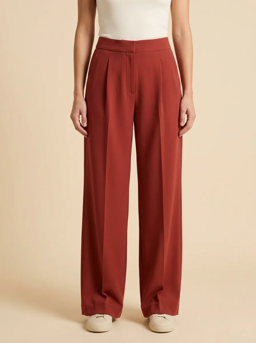 Contemporary Wide-Leg Solid Women's Wide-Leg Pants