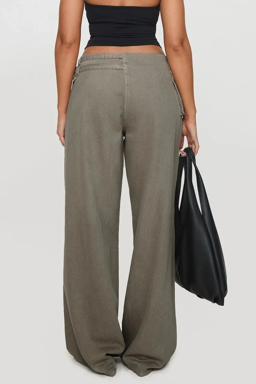 Pocket Detail Tiered Denim Jeans