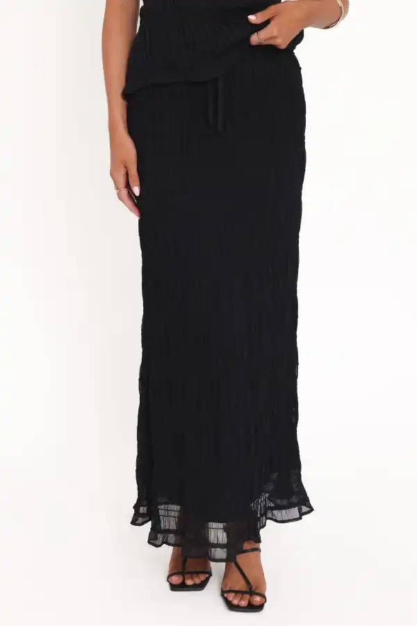Everyday Textured Maxi Midi Skirt