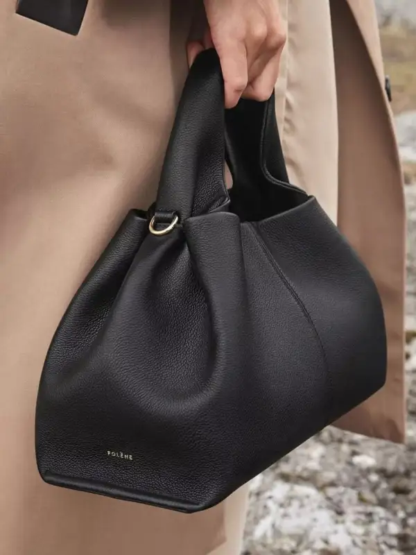 PU Leather Ruched Crossbody Handbag