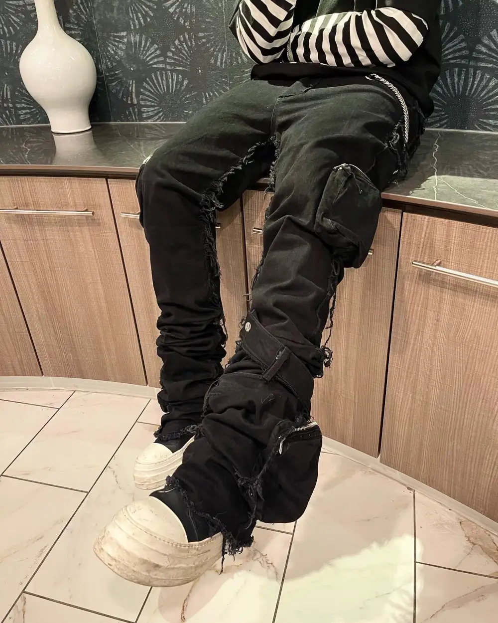Straight Leg Denim Jeans