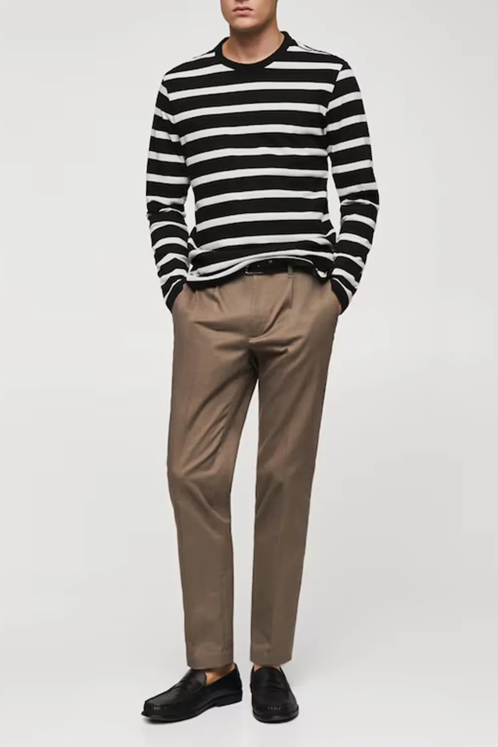 Striped Cotton Long Sleeves T-Shirt