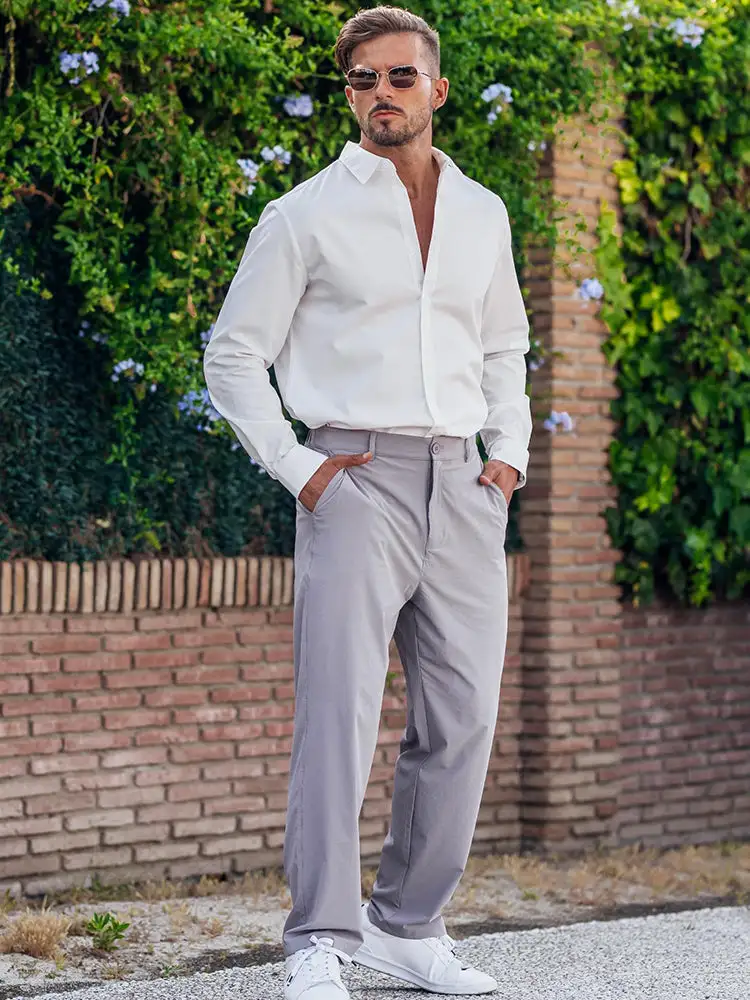 Casual Button Down Dress Shirt
