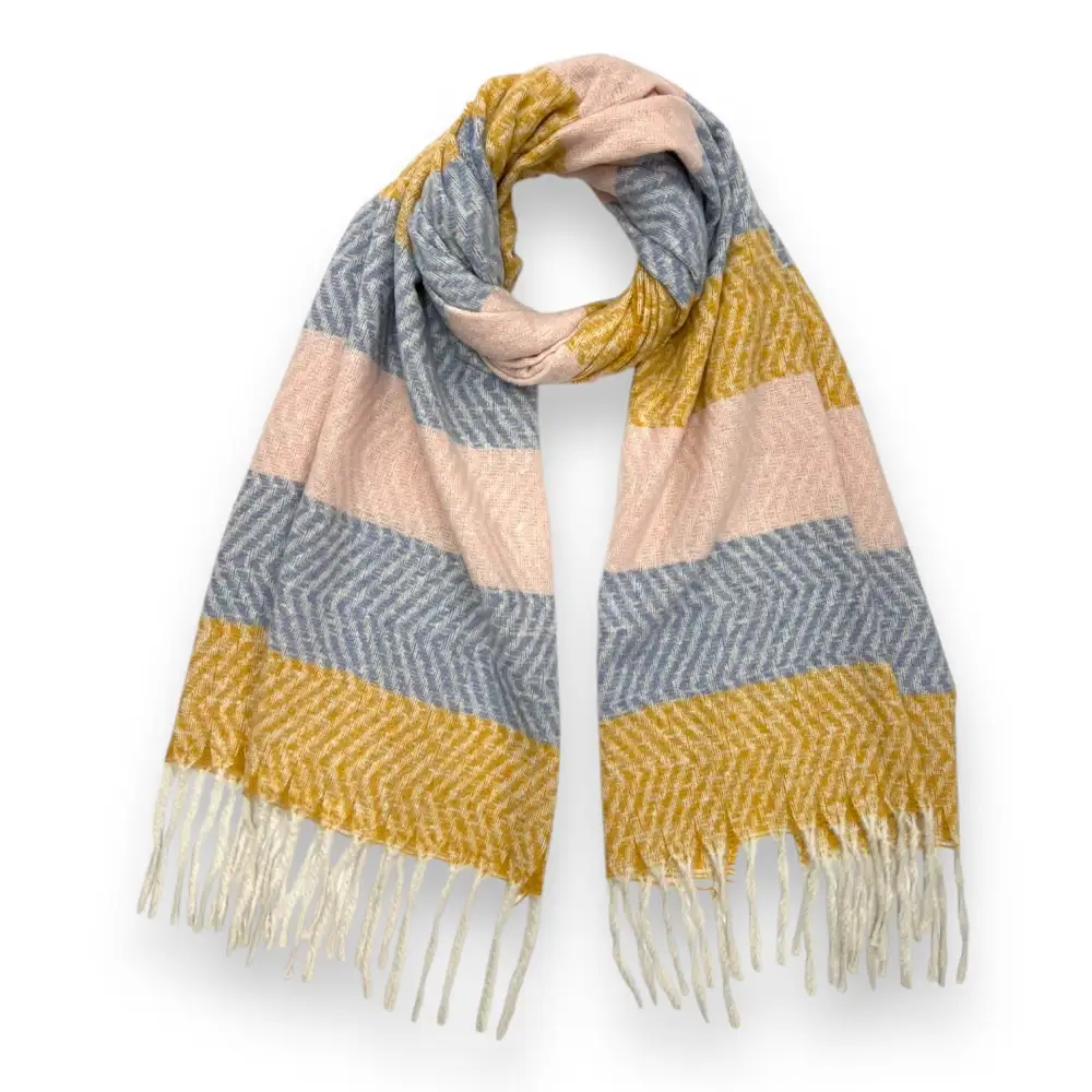 Striped Zigzag Winter Scarf