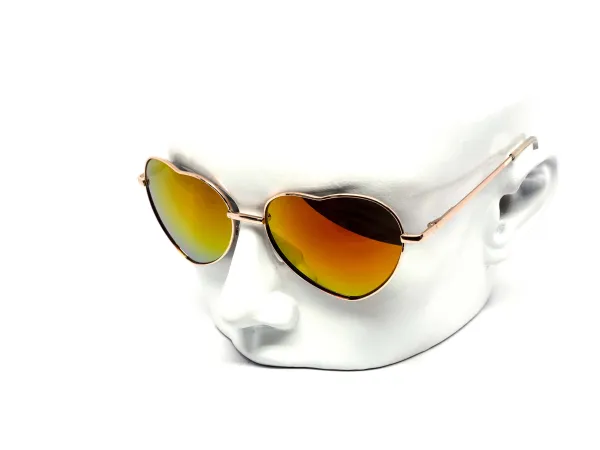 12-Pack Heart Color Mirror Assorted Sunglasses