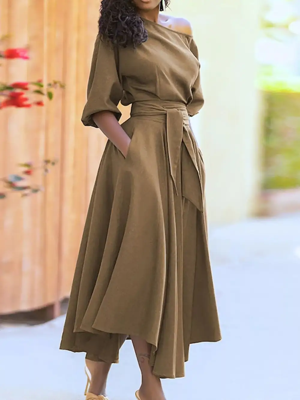Tie Waist Dress Casual