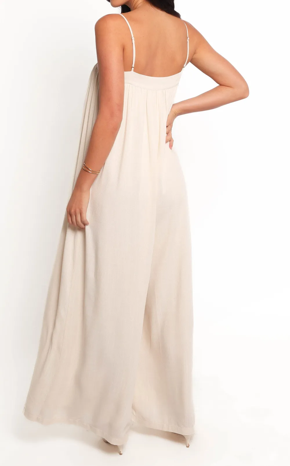 Wide-Leg Sleeveless Linen Jumpsuit