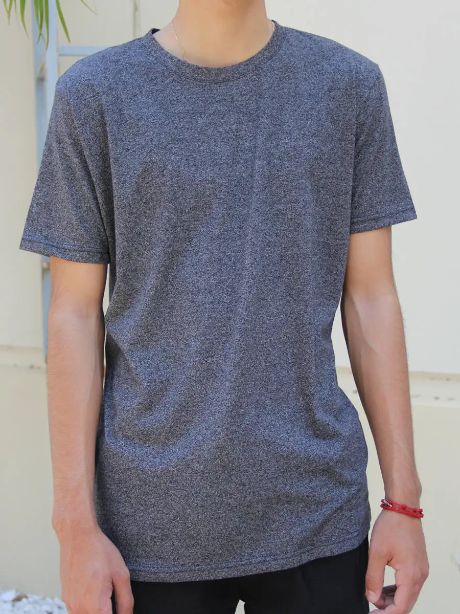 Jersey Textured Jersey Men's Button Down T-Shirt