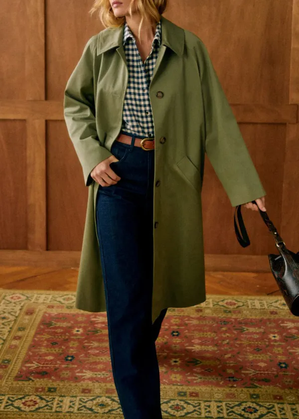 Dark Khaki  Oversized Trench Coat