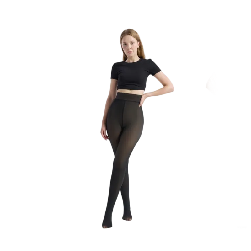 Fleece Lined Tights Sheer Women