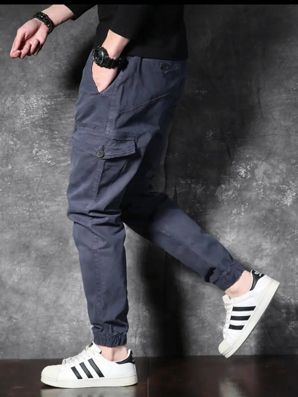 Men's Cargo Pants with Drawstring